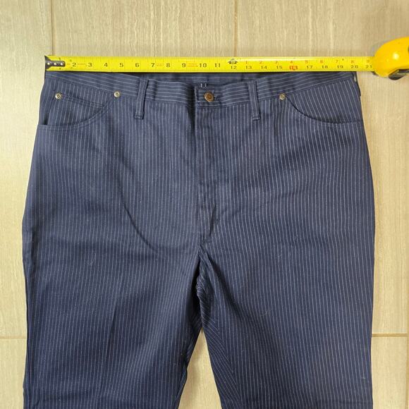 Vintage Wrangler Mens Blue Pinstriped Talon Pants Size 42 Regular NWOT - Picture 3 of 11